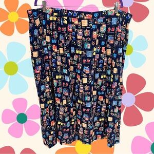 Vintage Sag Harbor spring garden seeds navy skirt